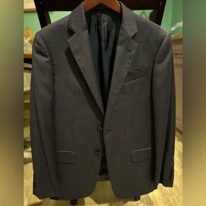 ARMANI COLLEZIONI NAVY SOLID 2 BUTTON WOOL SUIT COAT JACKET BLAZER 46